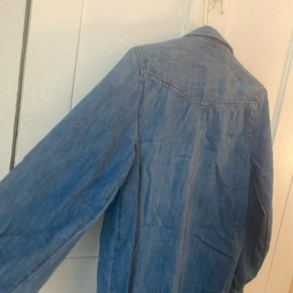 ❤️Old Navy Blue Denim Shirt Dress-medium - Picture 10 of 10